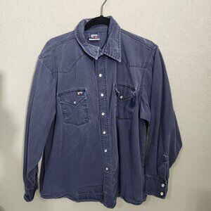 Lapco FR Moisture Management Long Sleeve Denim Shirt Flame Resistant Size L